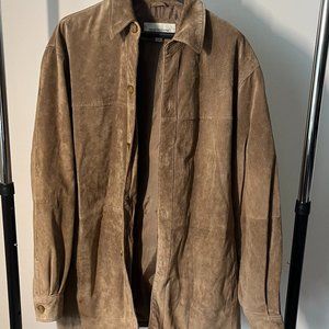 VINTAGE Pronto Uomo Suede Leather Overcoat